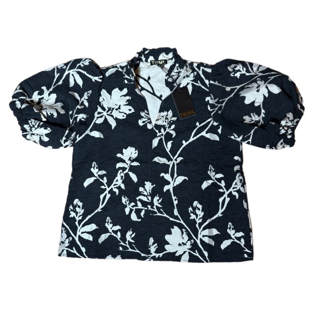 THML Black and White Floral Mini Dress